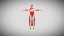 JessicaRabbit mujer3d, human-anatomy, cartoon