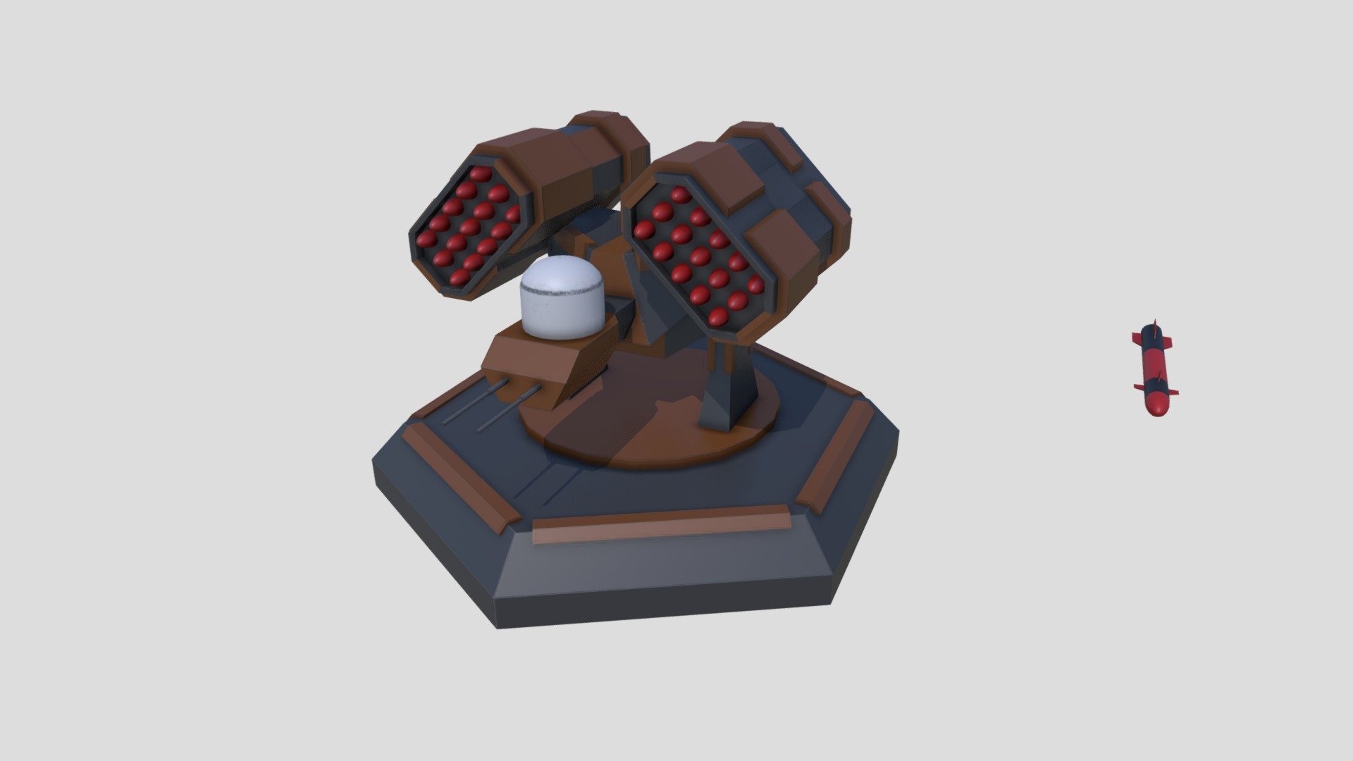A simple Stylized Missile Launcher 3d model