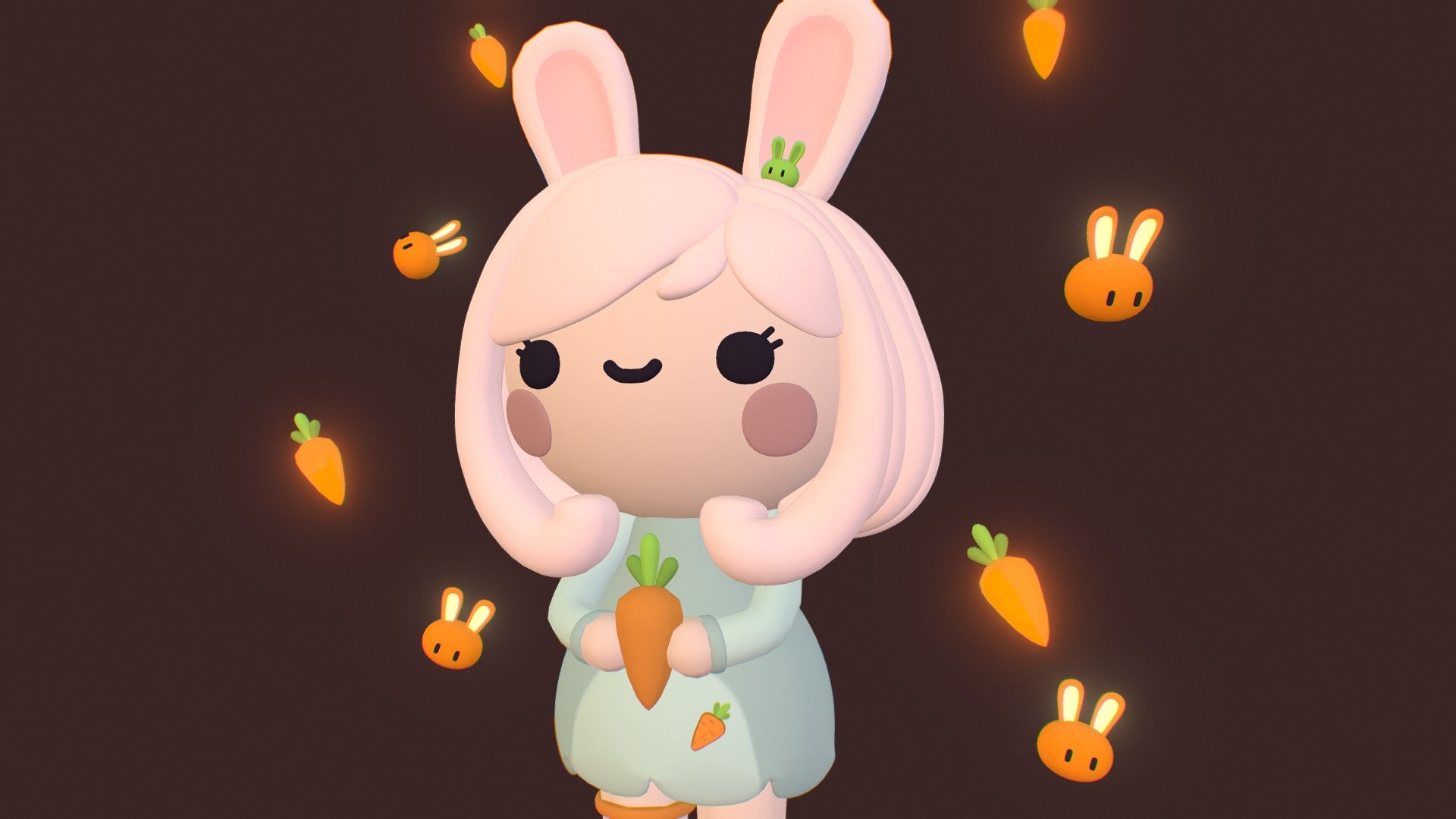 After a long time without posting anything I came back with this super cute model that I did as the final project for the Yasmin Isla course (Creating Kawaii Characters in Blender). I'm really happy with the result even though I can't do a good lighting on the model here on skethfab. If you want to see the result of lighting in Blender I will post it on my twitter (@bunnymari_)!
The model was initially inspired by a photo of me but I was changing some items, such as clothing and accessories.
 (づ｡◕‿‿◕｡)づ - The Usagi - 3D model by Marinna Damaso (@bunnymari) 3d model