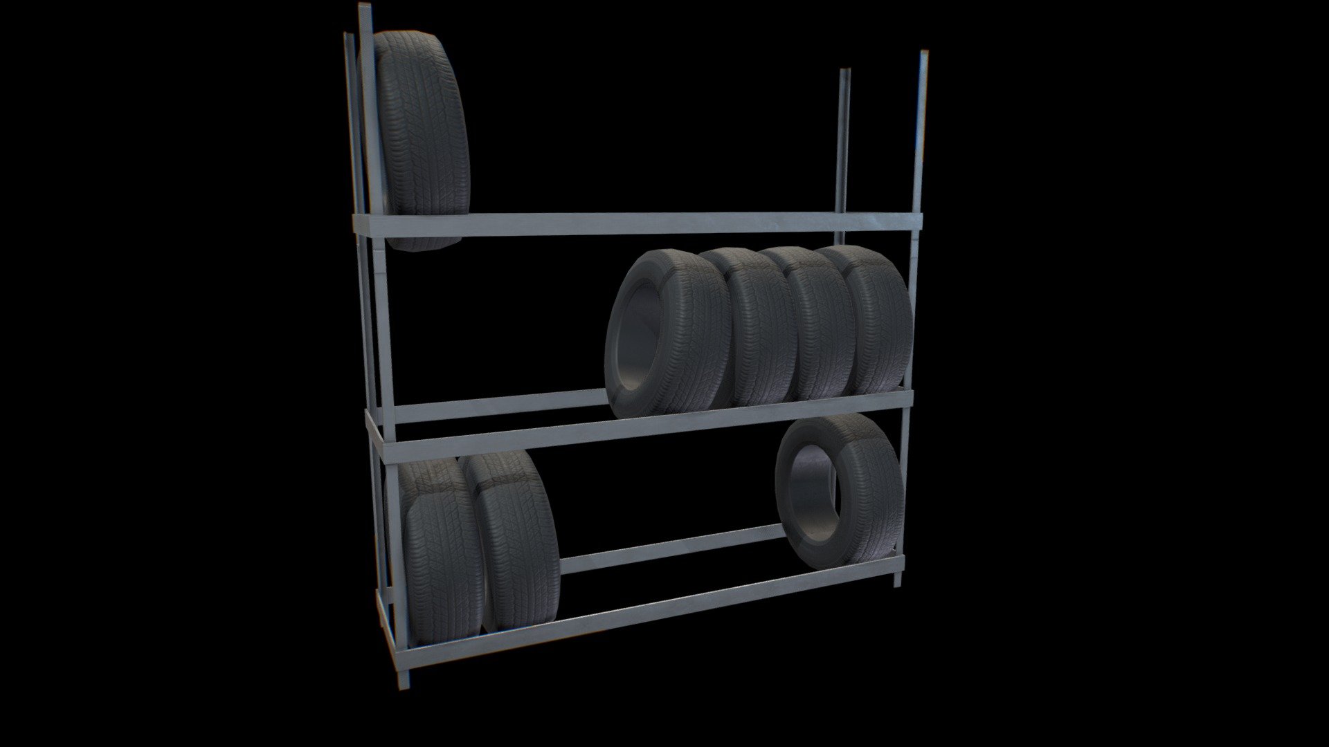 If my free models are useful for your projects please consider liking my paid models too. The more models I can sell, the more free models I will be able to upload here so it’s a win/win!

A tire rack you can use for your personal and comercial projects 3d model