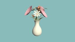 Vase with flowers bulb, plant, flower, vase, spring, summer, leaf, decor, nature, bouquet