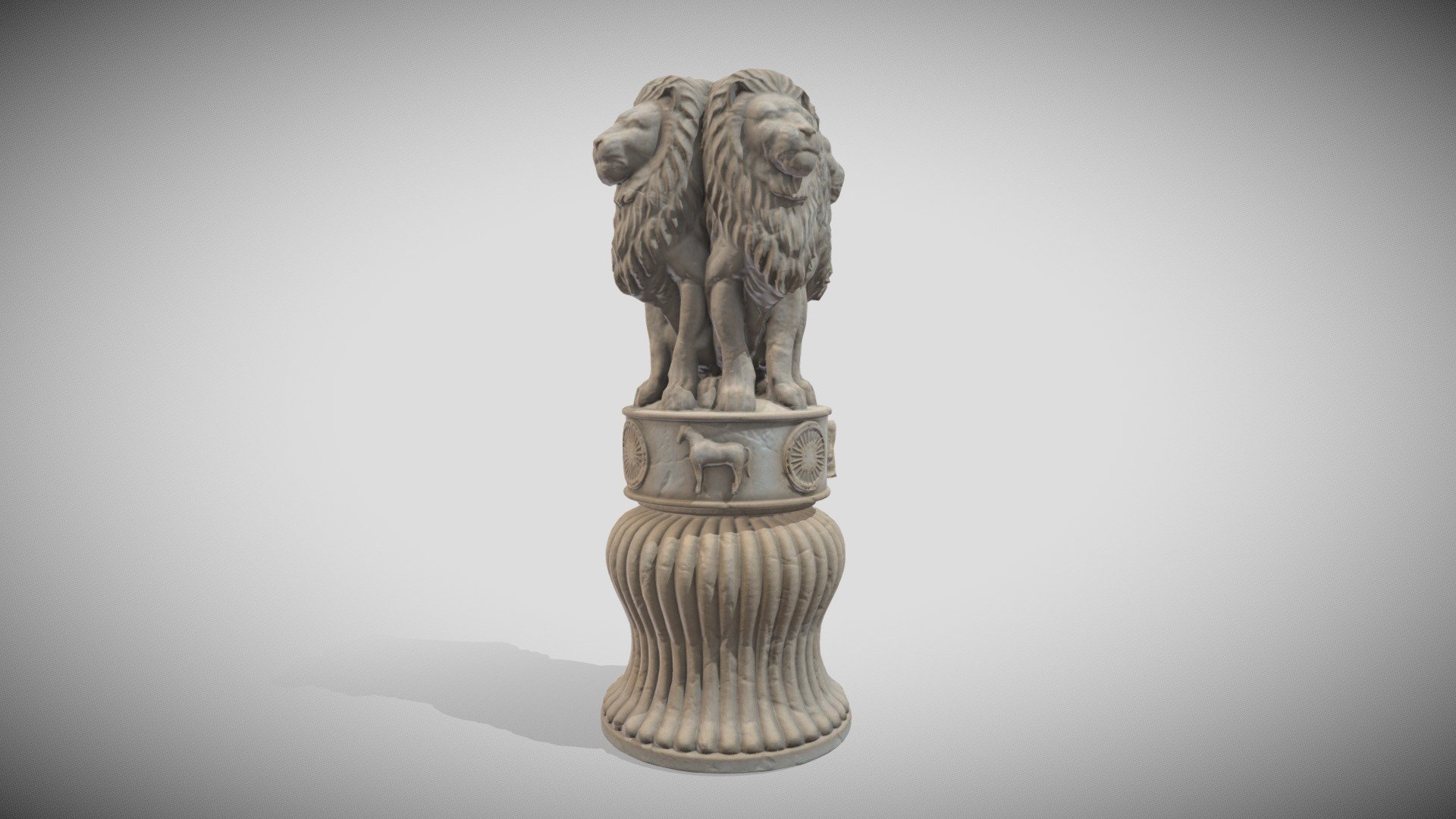 One Material PBR Metalness 4k - Ashoka Lions - Version Two - Buy Royalty Free 3D model by Francesco Coldesina (@topfrank2013) 3d model