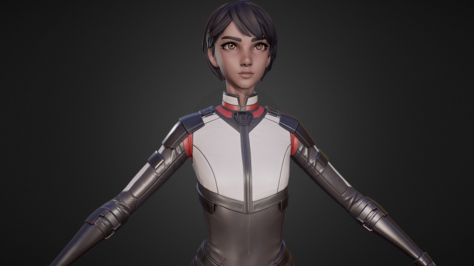 Game-ready scifi character, made with blender + substance painter.




52 ARKit facial blendshapes;

Includes .UnityPackage with unity specific texture maps and samples for Builtin pipeline, HDRP and URP;

unity package also contains 2 extra outfits (underwear and casual)

Animation tests recorded in unity:
https://www.youtube.com/watch?v=wf4Ulm5Iaz0 - Aliya - Game Ready Character - Buy Royalty Free 3D model by Rukha93 3d model