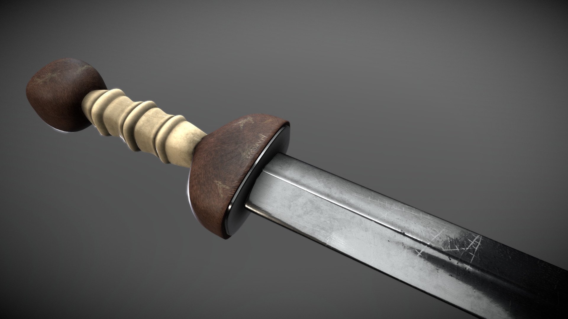 Quad High Poly Mesh PBR textures Modelled in Blender 2.79 and textured in Substance Painter Also available .obj format in .zip file including textures - Gladius Hispaniensis / Roman Gladius - Buy Royalty Free 3D model by La Sibila (@LaSibilaS.L.) 3d model