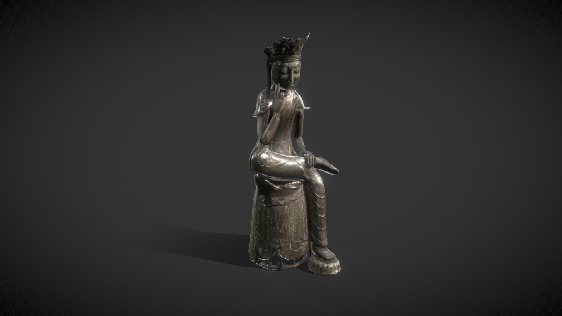 Korea National Treasure_078_금동미륵보살반가사유상 - 3D model by Dcarrick 3d model