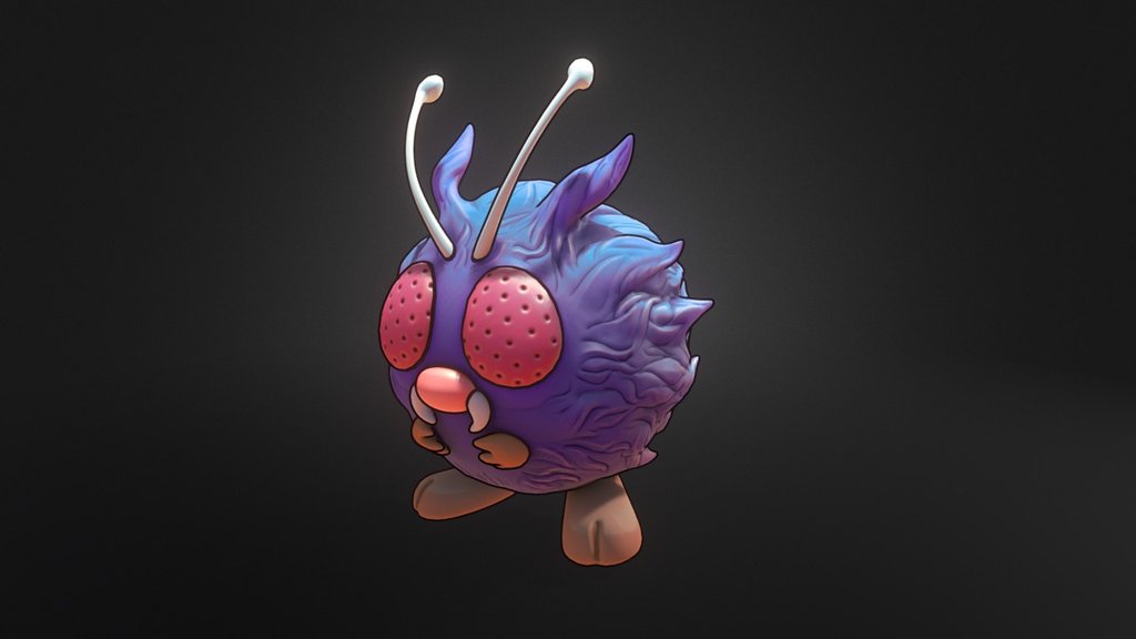 The furry one - Venonat Pokemon - Download Free 3D model by 3dlogicus 3d model