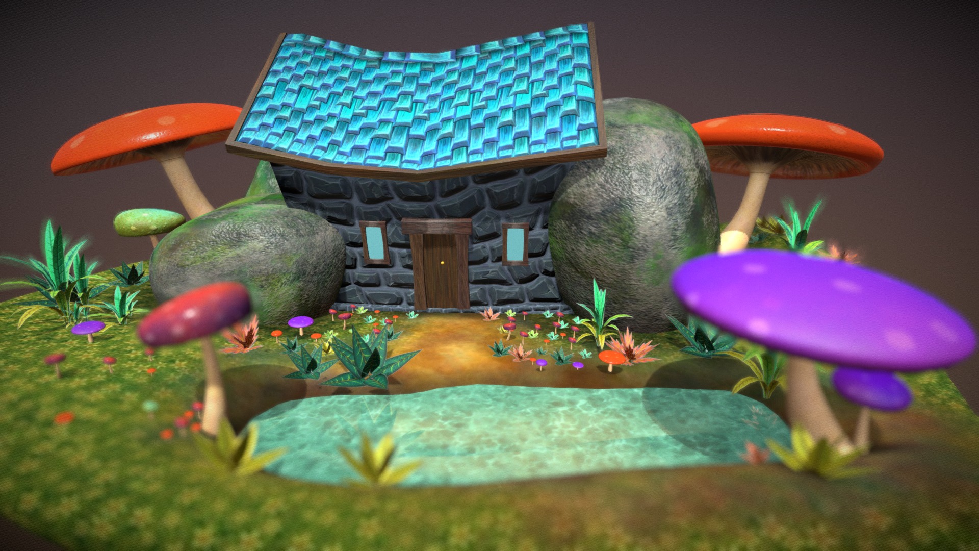 Mashroom Land - Mashroom Land - Download Free 3D model by Thushar Imaginations (@ThusharImaginations) 3d model