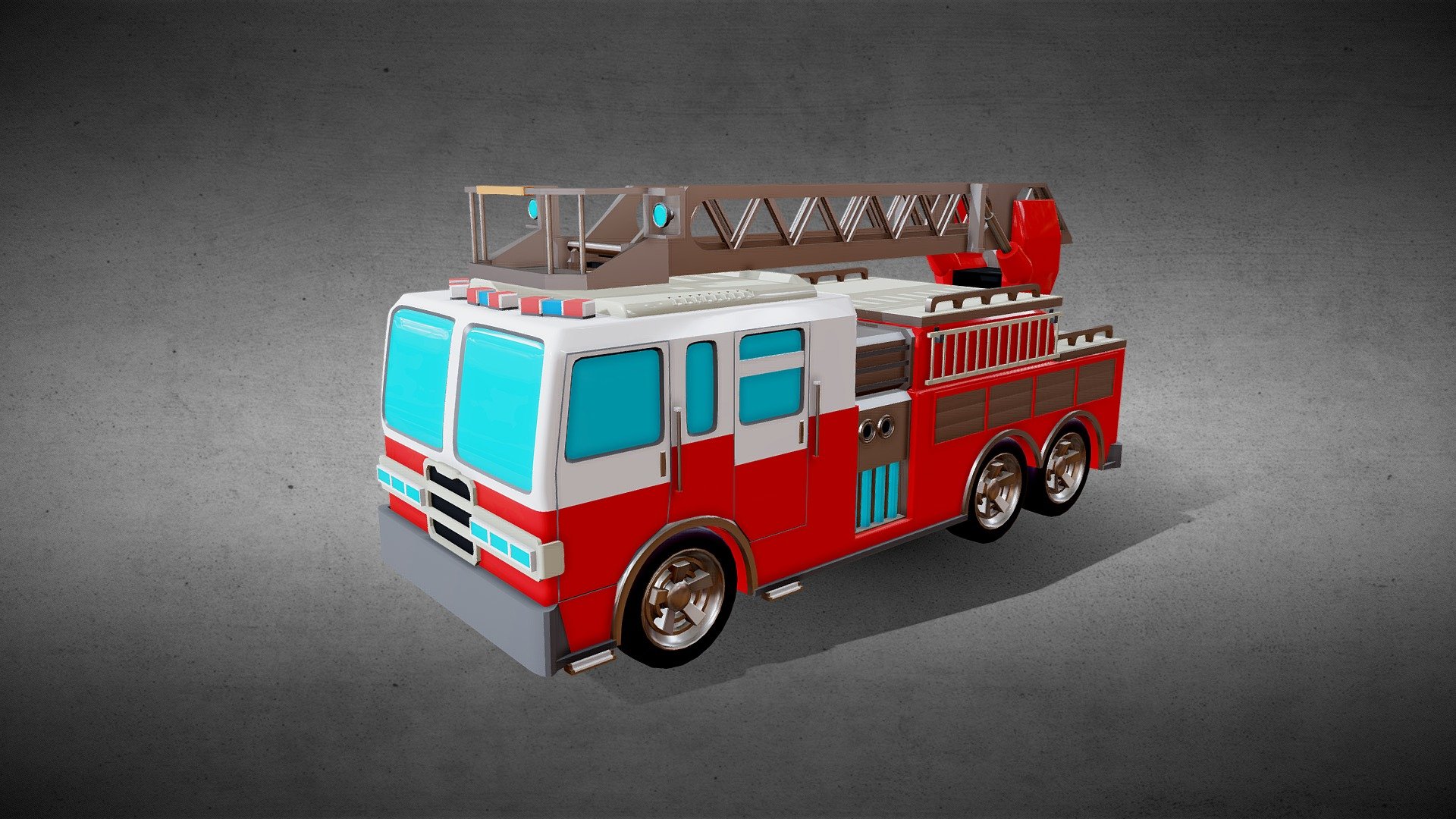 Low Poly Vehicle Fire Truck - Low Poly Vehicle Fire Truck - Buy Royalty Free 3D model by TankStorm 3d model