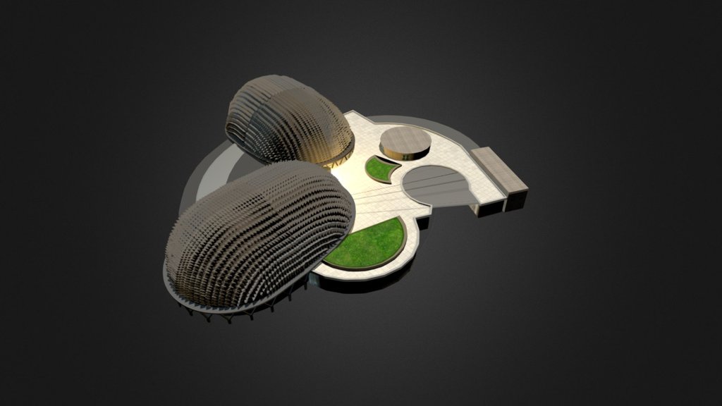 Create by 3D Maya - Esplanade - 3D model by flysky12 3d model