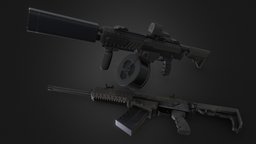 Fostech Origin 12 pbr, lowpoly, shotgun, guns