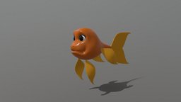 A Cartoon Fish🐠 fish, cute, sculpting, cartoon, 3dsmax, blender3d, 3dmodel