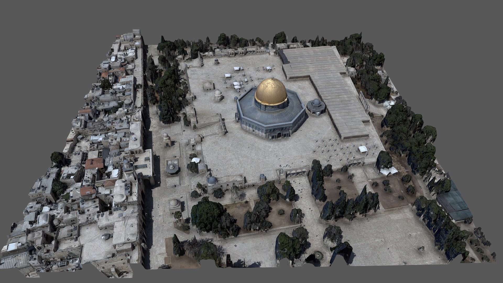 Dome of the Rock, Jerusalem. By PHOTOMOD software. A3 images by VisionMap 3d model