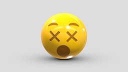Apple Dizzy Face face, set, apple, messenger, smart, pack, collection, icon, vr, ar, smartphone, android, ios, samsung, phone, print, logo, cellphone, facebook, emoticon, emotion, emoji, chatting, animoji, asset, game, 3d, low, poly, mobile, funny, emojis, memoji