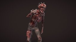Infected Character fungus, dead, gamesart, 3dcharacter, infected, fungus-mushroom, character, man, creature, gamecharacter, male, zombie, malnourished