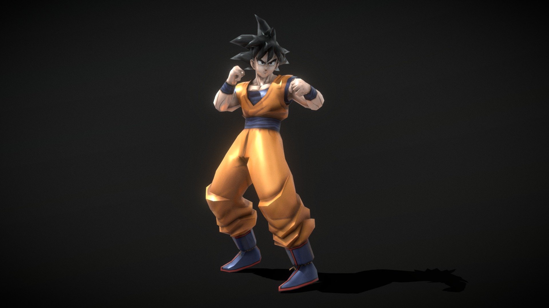 Goku (Rigged & Animated) - Download Free 3D model by Kari (@keetos349) 3d model