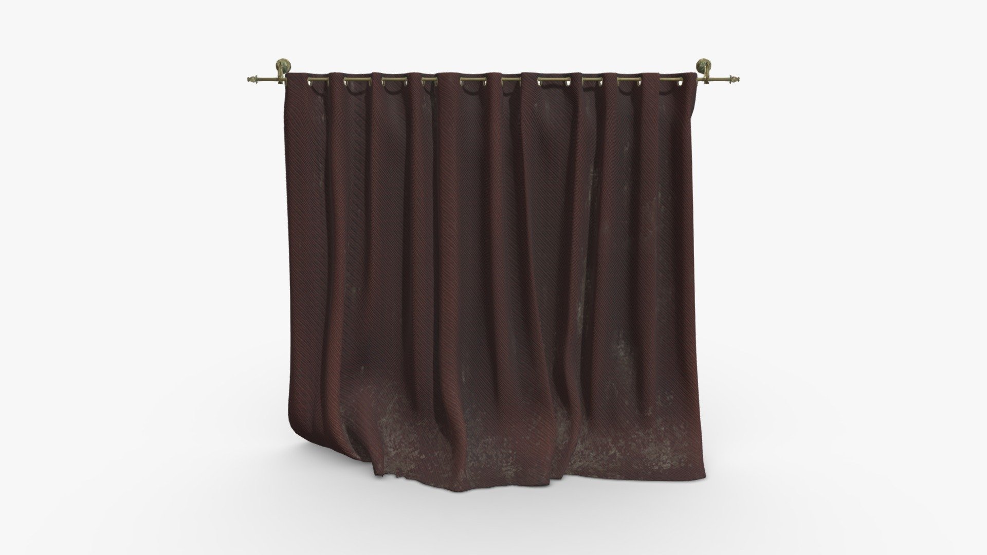 Check out my website for more products and better deals! &amp;gt;&amp;gt; SM5 by Heledahn &amp;lt;&amp;lt;

This is a digital 3d model of an antique looking Curtain, made of thick, crimson fabric and pig skin leather. The curtain is held by a ornamental metal bar, decorated with ivy leaves and other organic shapes, that offer the curtain a beautiful Medieval/Fantasy appearance.
This model can be used for any Medieval/Fantasy themed render project, used either as a background prop, or as a closeup prop due to its high detail and visual quality.

This product will achieve realistic results in your rendering projects and animations, being greatly suited for close-ups due to their high quality topology and PBR shading 3d model