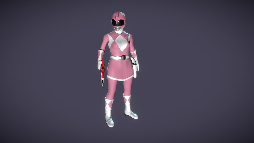 Pink Power Ranger (Amy Jo Johnson) - 3D model by phi (@o0i0o) 3d model