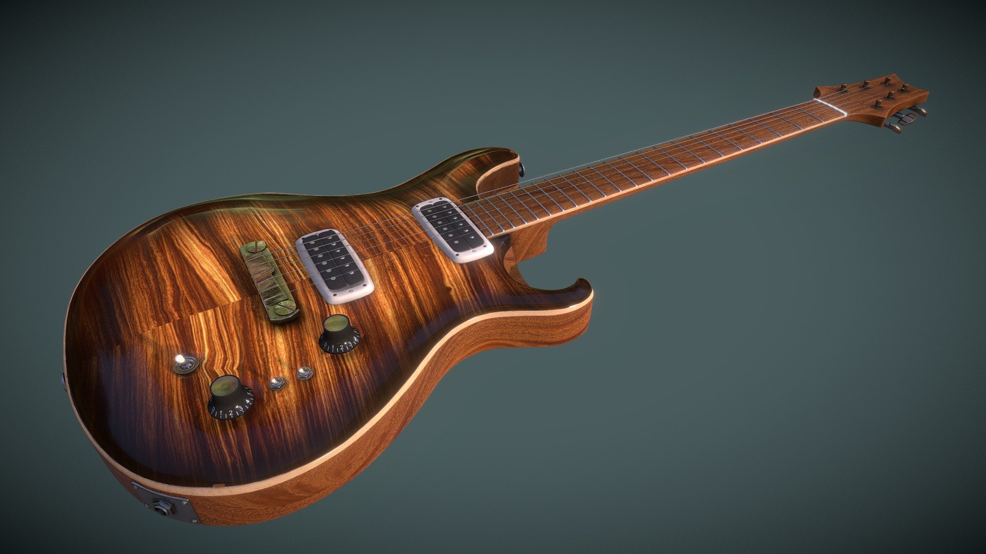 Optimized high detailed electric guitar for those who want to get out the inspiration from their hearts. Only 1 object with 4096 textures. Let's Rock and rolllll 3d model
