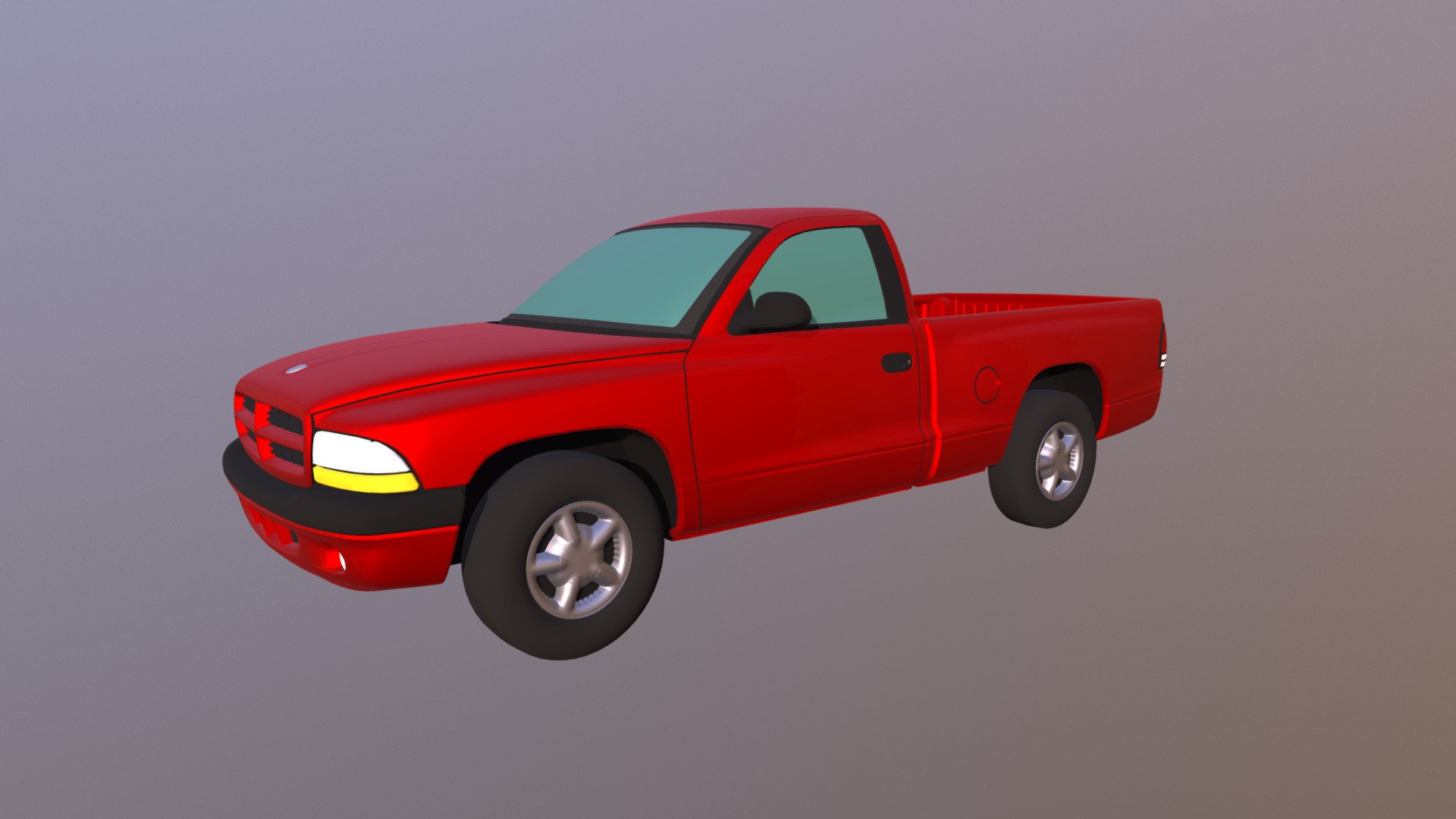This digital model is based on the 1997 version of the Dodge Dakota Pickup truck.




Approx 37899 polygons.

Made entirely with 3 and 4 point polygons.

Does not have an interior cabin, so we recommend darkening the windows.

Because of this, the doors are not separate parts.

Includes group information for all 4 wheels which your software should interpret as separate parts.

Although the model includes these parts, this version of the model is not rigged.

Includes logically named materials, such as BodyMetal, Tires, Headlight Glass, and more. This makes it very easy to recolor the model.

This version includes an mtl file, which your software program should read to colorize the model.

The model has basic UV mapping and NO textures are included. You'll need to apply your own shaders, such as metal and fabric.

Model by Digimation and uploaded for sale here with permission 3d model