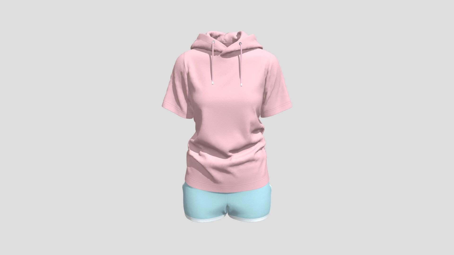 High poly thick mesh only

Not retopologized

Seamline, topstitch and puckering (if any) as textures

UV arranged and exported as unified UV

Garment is in attention/natural pose as in preview. Marvelous Designer/Clo is needed to edit pose.

Attachment include:




Native .zprj files from Clo

obj file of garment

obj file of garment with avatar/figure

fbx file of garment

gltf file of garment

UV maps and all textures
 - Women Hooded T- Shirt Outfit - Buy Royalty Free 3D model by najdmie 3d model
