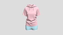Women Hooded T- Shirt Outfit