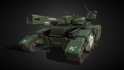 Sci-fi Tank tank, substancepainter, substance, weapon, vehicle, military, sci-fi