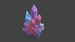 Crystal crystal, freemodel, low-poly, lowpoly, free, stylized, rock