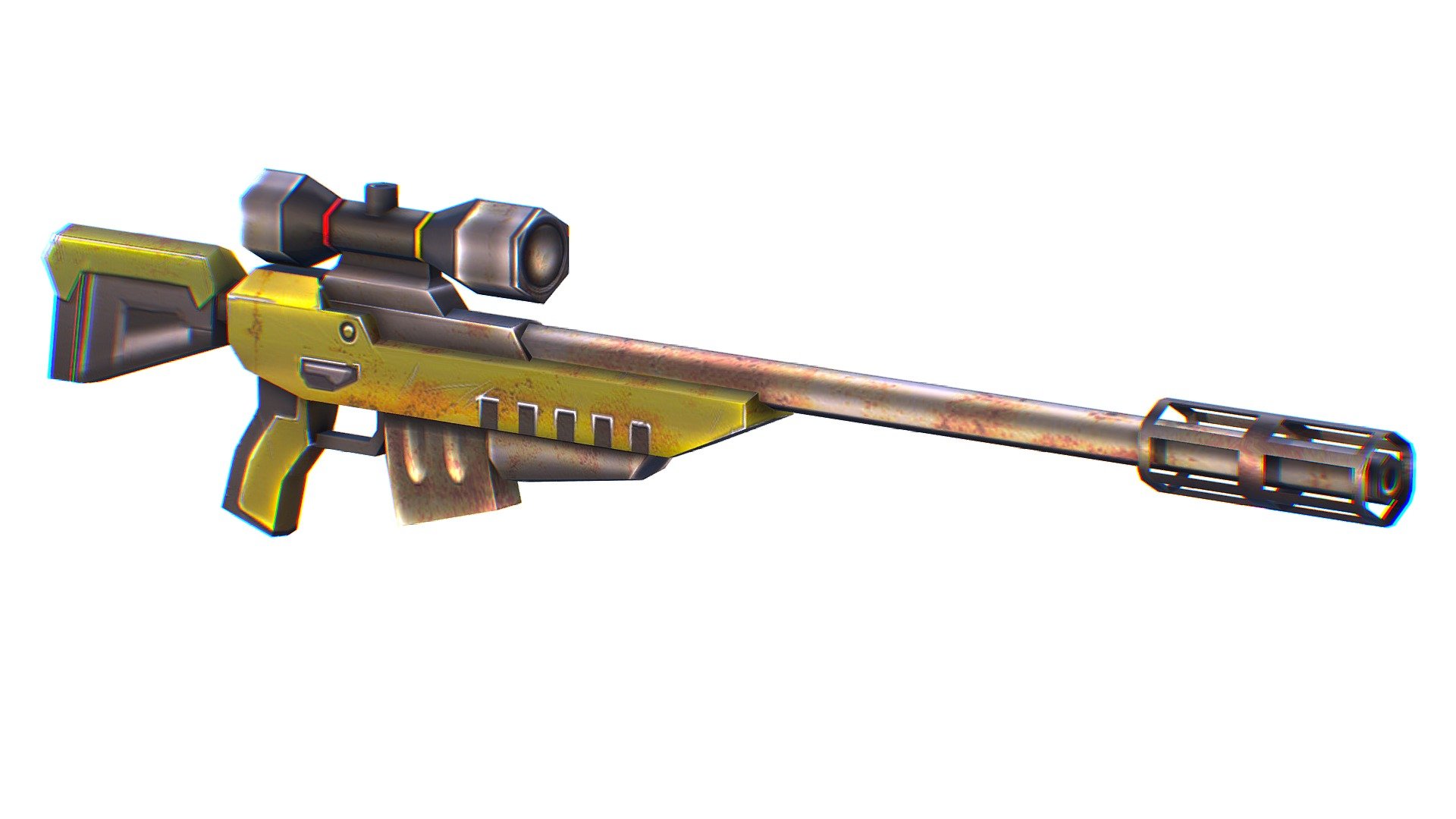 LowPoly Cartoon Sci-Fi Sniper Rifle Future - 3dsMax file included - LowPoly Cartoon Sci-Fi Sniper Rifle Future - Buy Royalty Free 3D model by Oleg Shuldiakov (@olegshuldiakov) 3d model