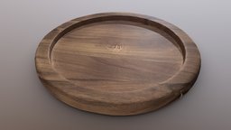 Small Wooden Plate wooden, plate, brett, round, kitchen, woodwork, plates, wood