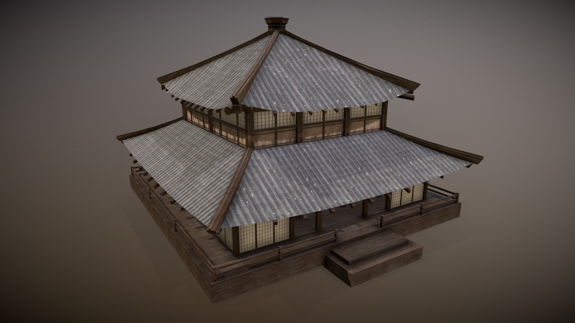A Japanese Dojo , perfect for metaverses and VR experiences 3d model