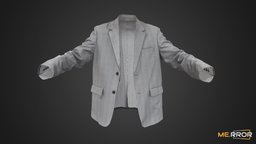 Checkered Jacket textile, fashion, jacket, ar, 3dscanning, formal, checkered, photogrammetry, 3dscan, noai, fashionscan, checkered-jacket