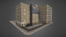 Chicago Industrial Building warehouse, photorealistic, old, chicago, illinois, structure, building, construction, industrial