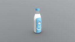 Organic Fresh Milk Bottle 1L drink, food, organic, packaging, property, mockup, beverage, milk, fresh, nature, branding, props-assets, decoration, bottle