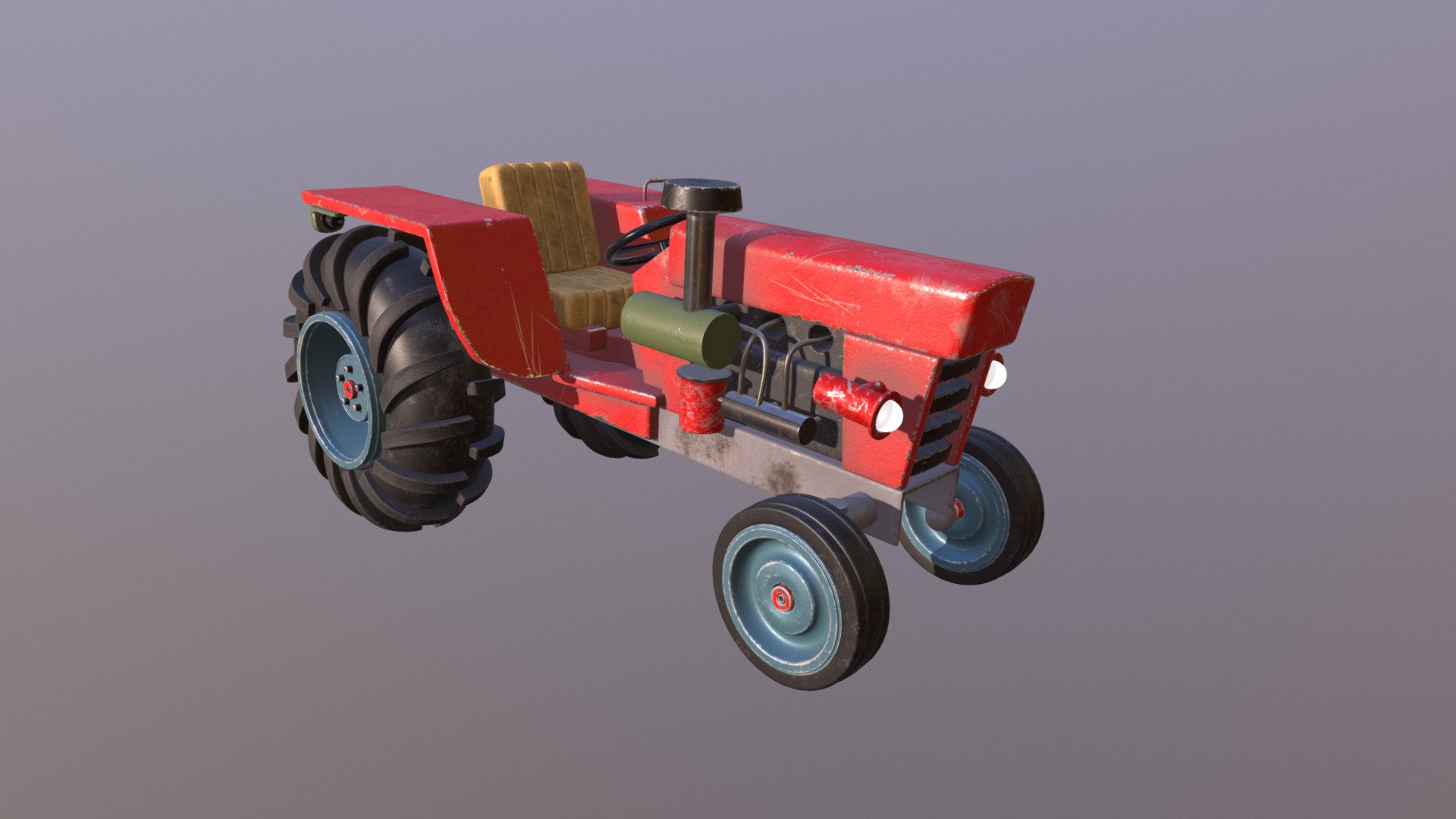 The red tractor textured - The Red Tractor textured - 3D model by Keith (@beefkeef) 3d model