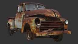 Ramshackle Truck (Raw Scan) raw, truck, abandoned, 3d-scan, wreck, pickup, rusty, junk, junkyard, photogrametry, reference, rural, metal, tractor, farm, destroyed, resource, patina, lorry, scan