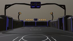 Basketball Court Cyberpunk Style court, basket, cyberpunk, futuristic