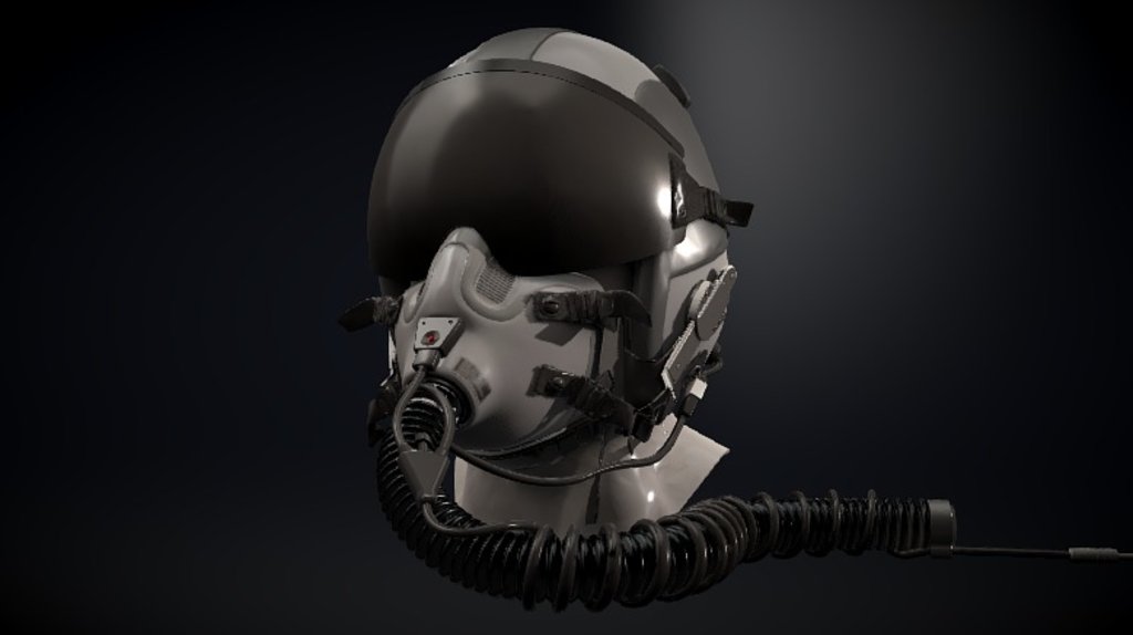 Published by 3ds Max - Pilot helmet HGU-55 - 3D model by banzayer 3d model