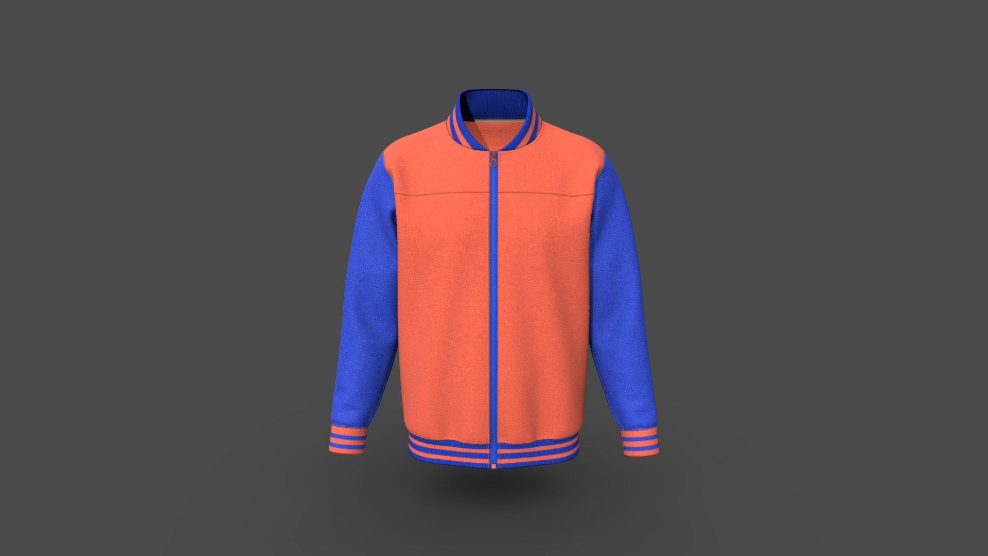 Men Varsity Jacket
Version V1.0

Realistic high detailed Mens Cardigan with high resolution textures. Model created by our unique processing &amp; Optimized for Web and AR / VR. 

Features

Optimized &amp; NON-Optimized obj model with 4K texture included




Optimized for AR/VR/MR

4K &amp; 2K fabric texture and details

Optimized model is 1.63MB

NON-Optimized model is 18.0MB

Knit fabric texture and print details included

GLB file in 2k texture size is 10.9MB

GLB file in 4k texture size is 31.4MB

Suitable for web application configurator development.

Fully unwrap UV

The model has 1 material

Includes high detailed normal map

Unit measurment was inch

Texture map: Base color, OcclusionRoughnessMetallic(ORM), Normal

NB: Tpose &amp; Apose Model available with request.

We make the digital 3D apparel design service affordable and compatible for your fast moving business.
For more details or custom order send email: hello@binarycloth.com


Website:binarycloth.com - Men Varsity Jacket - Buy Royalty Free 3D model by BINARYCLOTH (@binaryclothofficial) 3d model