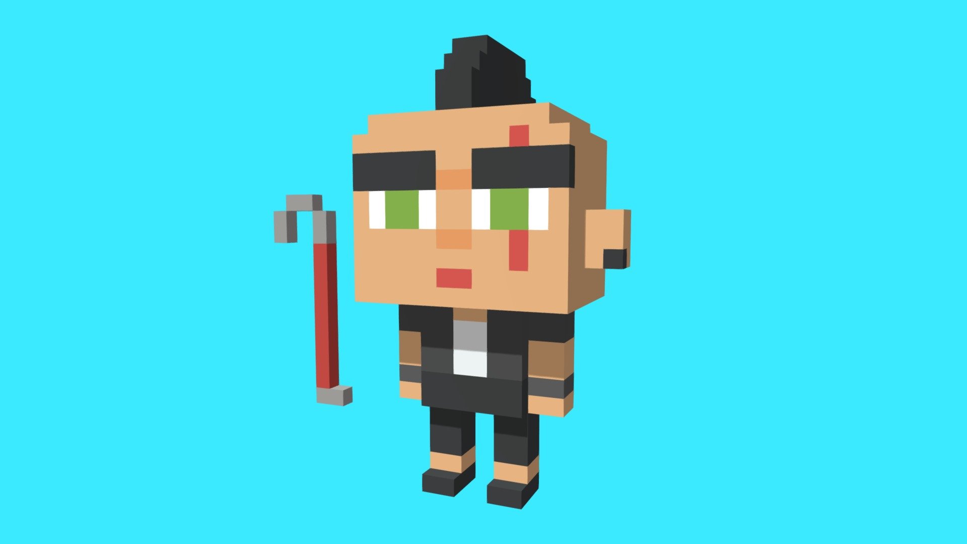 Game Ready Asset



Character Mesh: OBJ Less than 2000 Triangles


Texture: PNG 256x1 Common Texture




Software used: MagicaVoxel


 - Voxel Boys - Gangster John - Buy Royalty Free 3D model by COVE989 3d model
