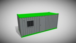 Shipping Container Office Home office, storage, exterior, trailer, cabin, site, shipping, architecture, house, home, building, container, construction, industrial