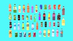 Soda bottles Can drinks drink, food, energy, prop, pop, can, sprite, coca, cola, coke, beverage, soda, water, juice, pepsi, fanta, bottle