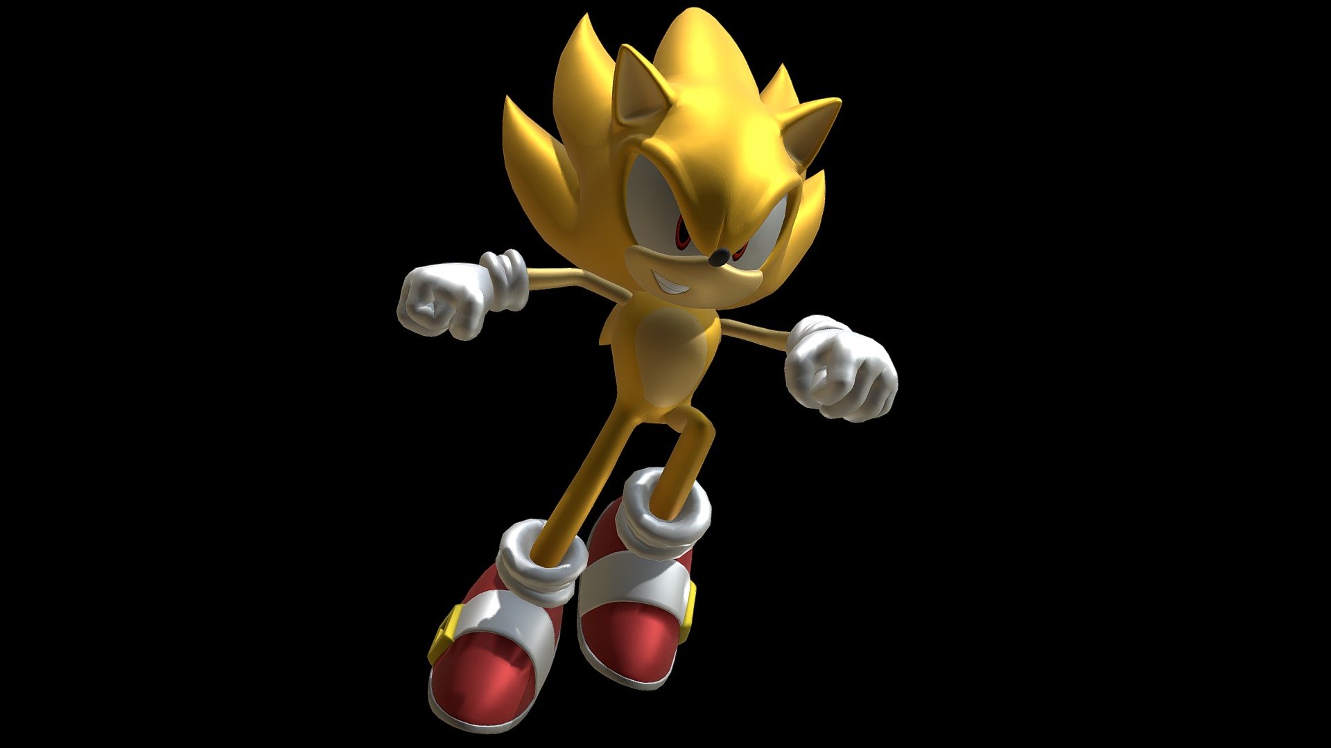 Super Sonic The Hedgehog free to download, but if you use it for anything please give credit to me the creator. Thank you 3d model