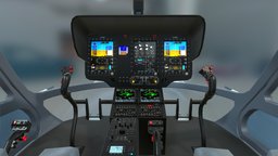 Airbus H145 Cockpit heli, cockpit, airbus, 3dsmax, 3dsmaxpublisher, helicopter, interior, h145, noai