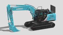 Kobelco SK180(N)LC-11 track, excavator, work, digger, heavy, transport, road, build, mod, loader, mounted, crawler, tractor, machine, tracked, asset, game, 3d, vehicle, engineering, industrial, x-machine