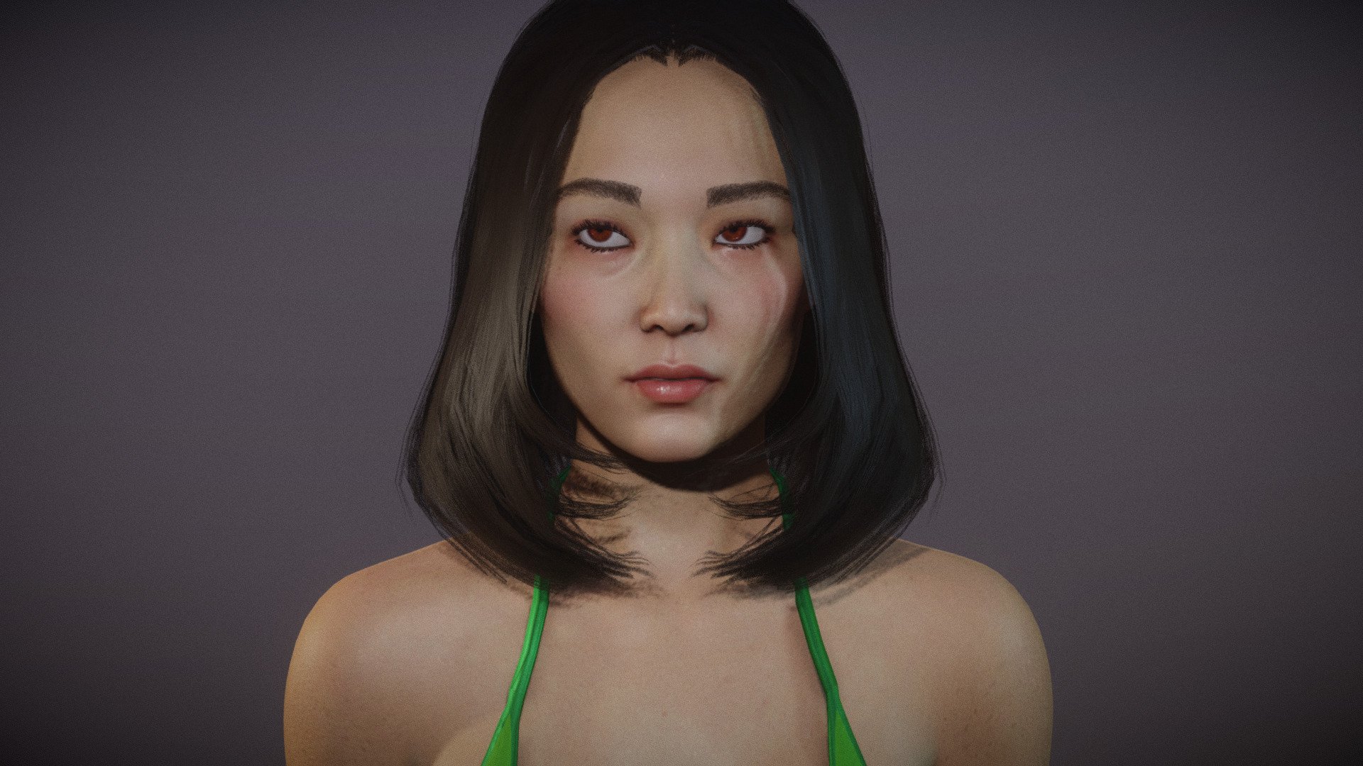 * PLEASE DOWNLOAD THE RAR INSIDE THE ADDITIONAL FILES!!!
Female Asian Girl in bikini , includes 1 more shapekey for body and face https://skfb.ly/oEFZN. Model in Blender file. Fully rigged. SSS subsurface scattering. mixamo bone names for animation. No FBX or OBJ format, only Blend file 3d model