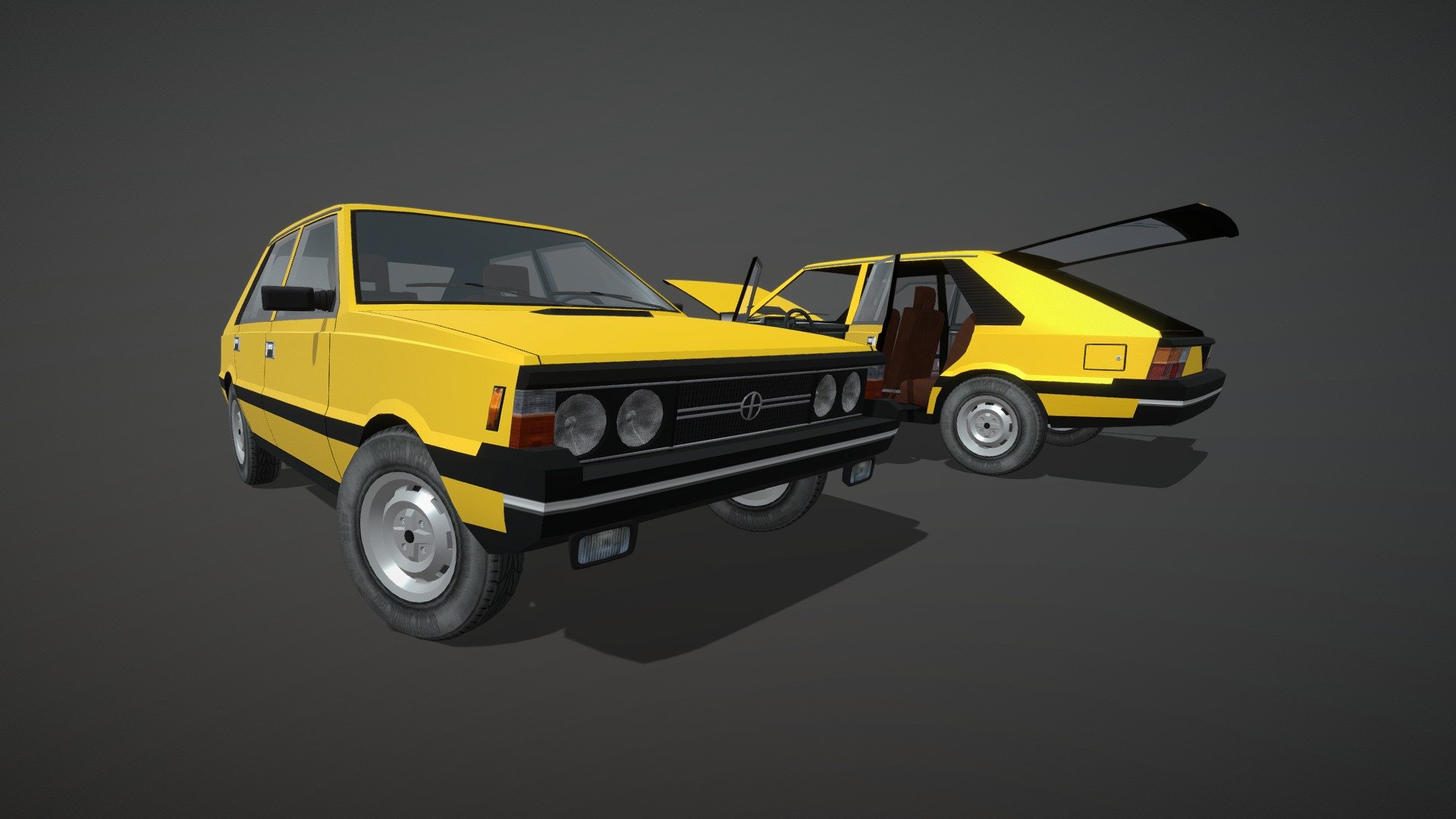 The FSO Polonez 1500 i made from scratch using blueprints and images for NFS ProStreet Pepega Edition.

It was the first car i made for the mod and i had so much fun creating it.

Of course its not perfect, the model had some major changes over time including a whole overhaul of it because some proportions were off in many spots and of course there was some scrapped content.

I tried my best in doing it as accurate as possible and im very happy with the final result.

And of course you car drive it and upgrade it in the mod!

I really recomment playing the mod because my friends put a lot of effort into it and they deserve it.

You can get the mod here:

https://pepegamod.com/pepega-download/

Special Thanks for:

-Pepega Team for giving me a chance and of course for being the best dudes i ever met,

-Marf, Ekskalibur12, and my other great friends for their support,

-And of course You for playing the mod and enjoying the work me and my friends did 3d model