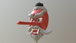 02_Sculpt January: Tengu/Oni Mask sculptjanuary18