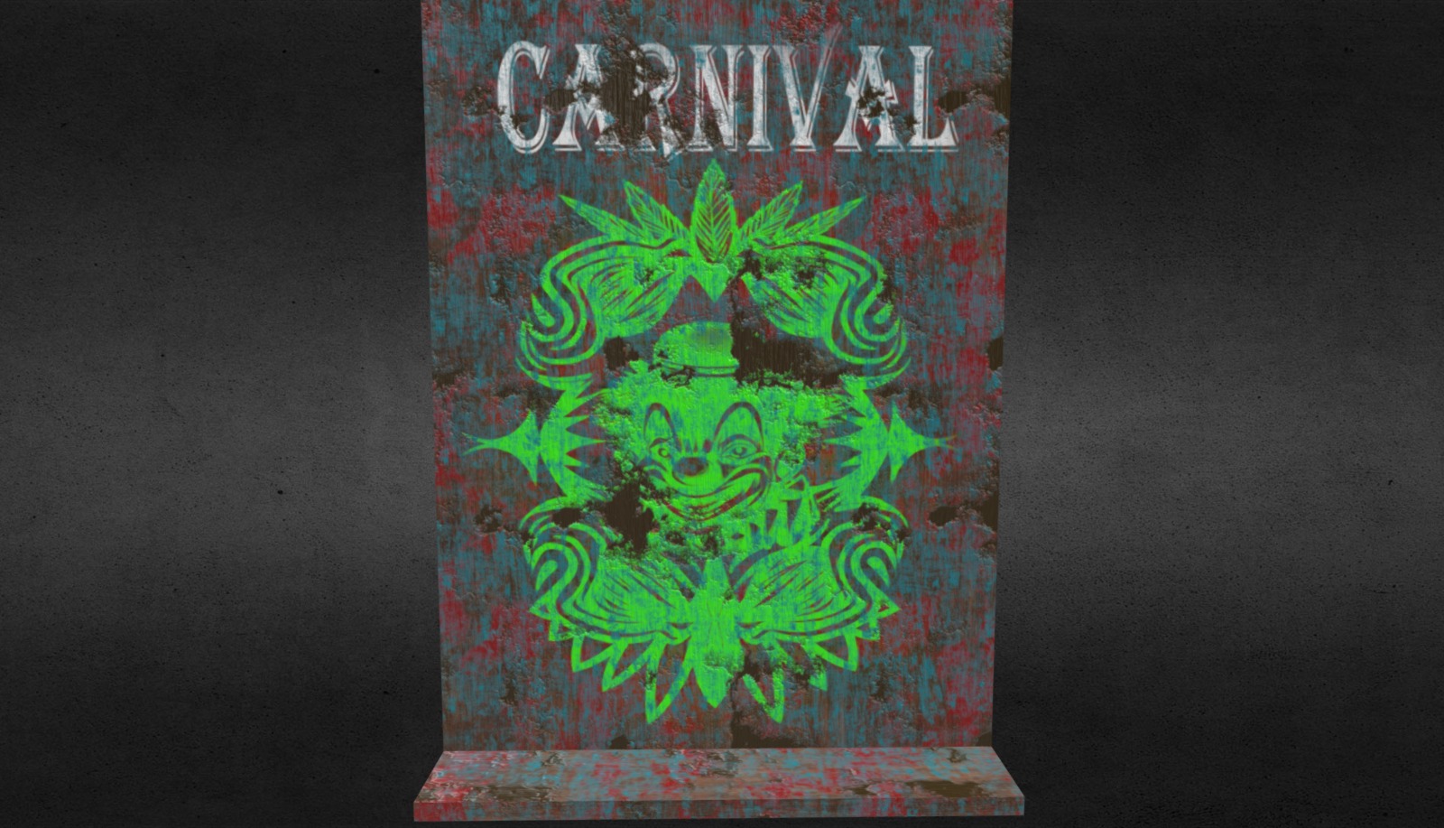 Carnival Sign - Download Free 3D model by megamaniac 3d model