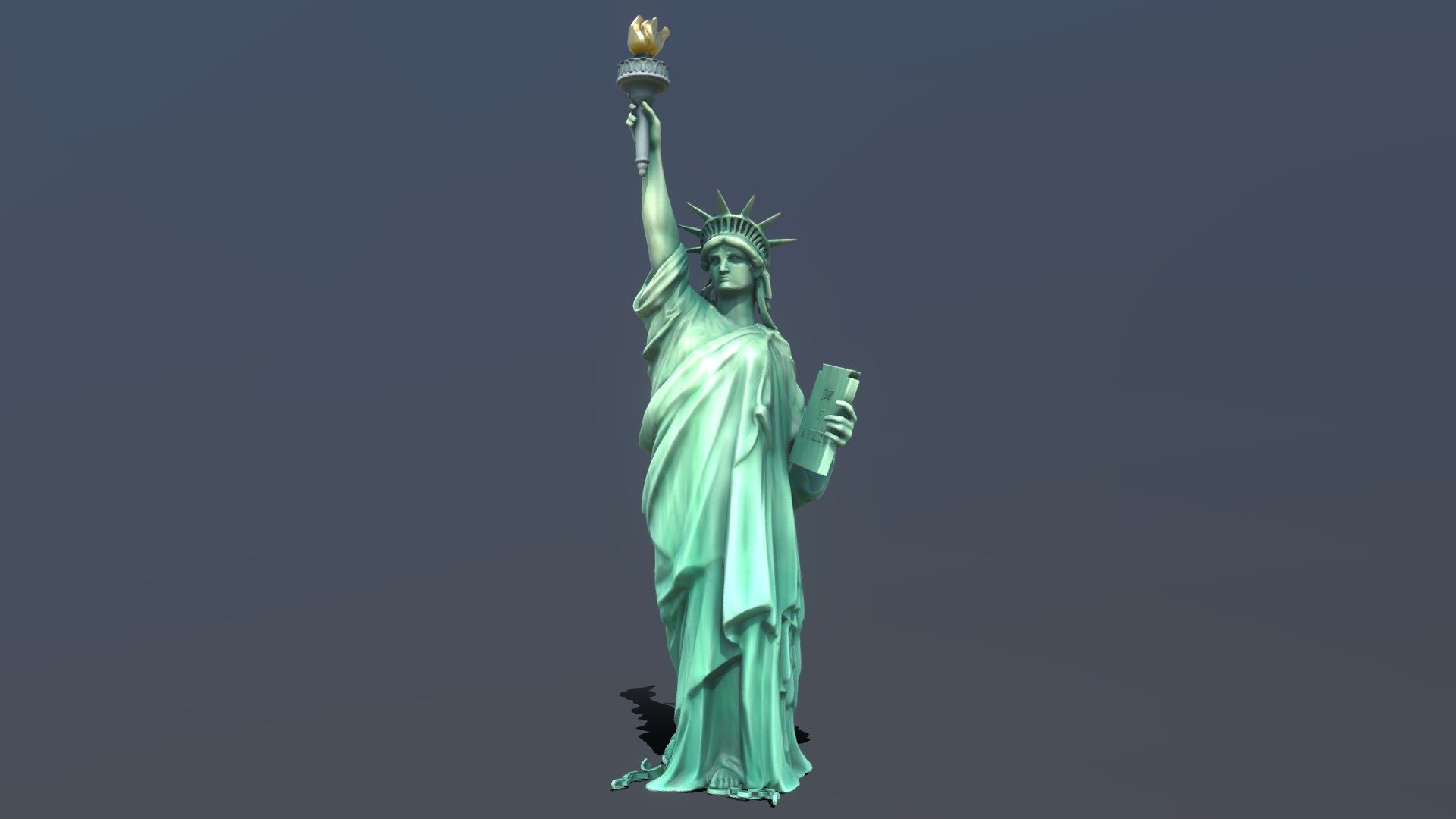 Originally modeled in Cinema 4D R 21



Maps for Statue Of Liberty




BaseColor

Metallic

Roughness

Normal

Emissive

AO



SCALE:
- Model at world center and real scale:
       Metric in centimeter
       1 unit = 1 centimeter



Texture resolution 2048x2048
Texture format PNG



Poly Count :
Polygon Count - 49856
Vertex Count - 99788
No N-Gons - Statue Of Liberty - Buy Royalty Free 3D model by zames1992 3d model