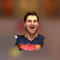 Lionel Messi 3D model from Musée Grevin football, statue, agisoft, photoscan, scan